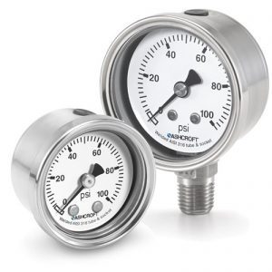 10 1008S 02L 160#/KP - Pressure Gauge, 100mm stainless 1/4" NPT Lower conn & Case, 0/160 psi